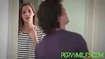 Stepmother rubs teens cunt and gets railed in threesome