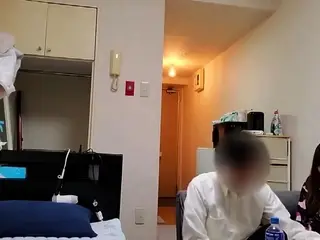 Small tit tan amateur gives a blowjob