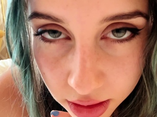 Curly Blonde Teen Records Solo Dildo Masturbation More at